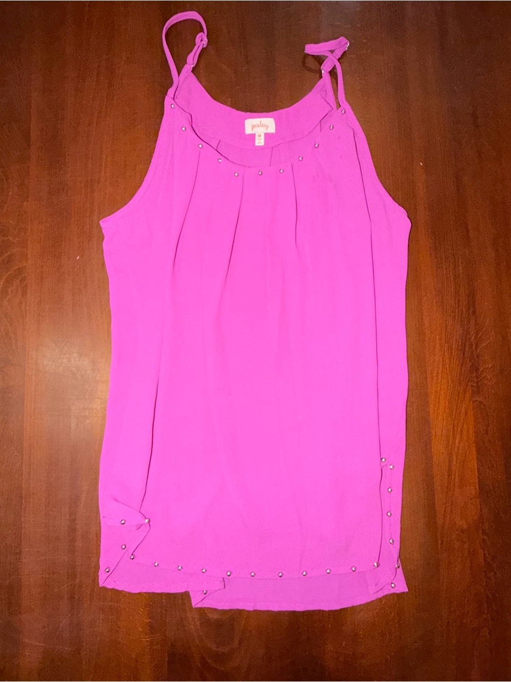Pixley Hot Pink Studded Cami Tank Top Size Medium